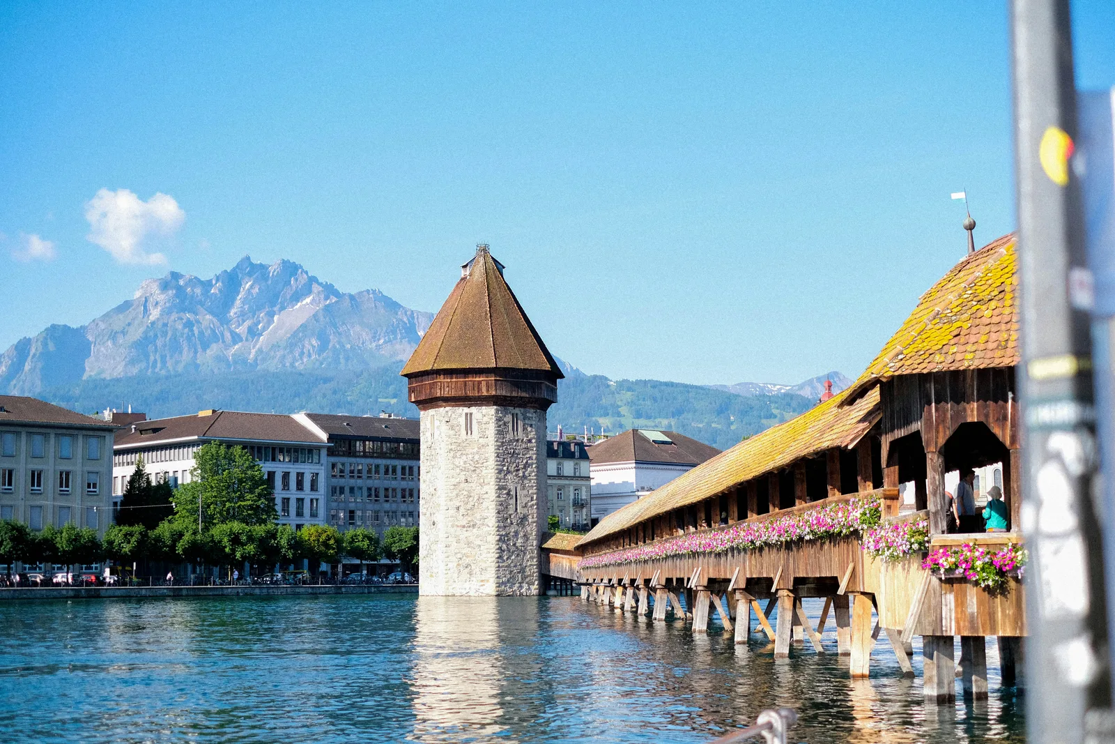 Chapel Bridge and Water Tower in Lucerne